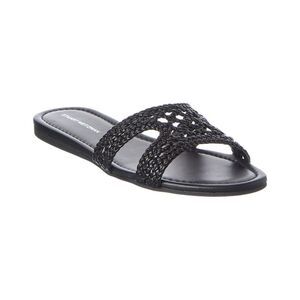 Stuart Weitzman Briar Leather Sandal, Black
